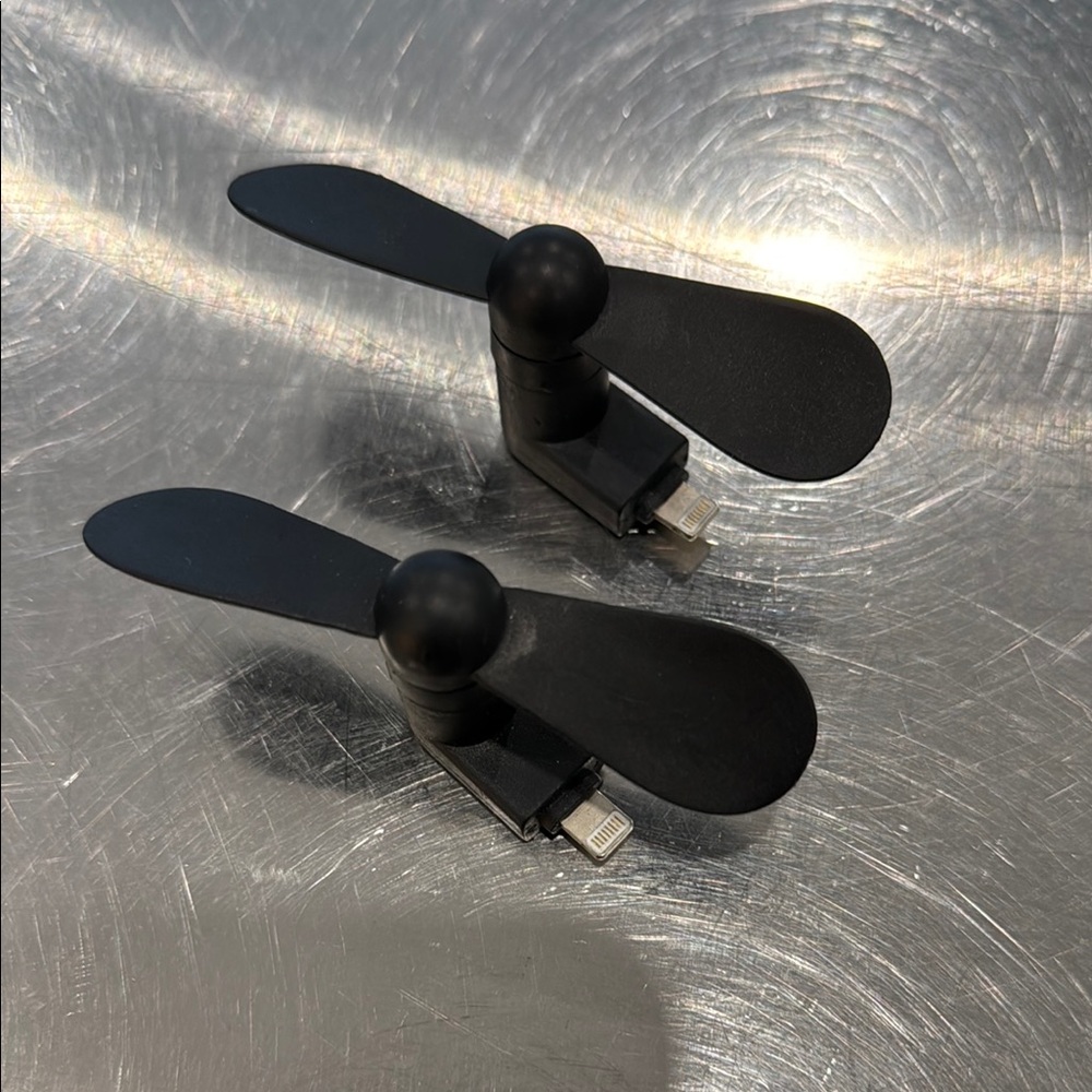 Portable Black USB Mini Fans- set of TWO